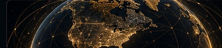 Golden globe with network connections