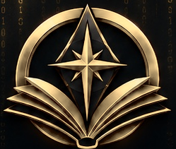 Project Atmos compass and book emblem